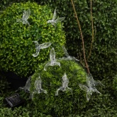 Садовая гирлянда ЭРА ERASF22-26 Колибри на солнечной батарее 10 прозрачных фигурок, 3.8 метра IP44