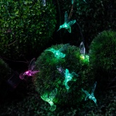 Садовая гирлянда ЭРА ERASF22-26 Колибри на солнечной батарее 10 прозрачных фигурок, 3.8 метра IP44