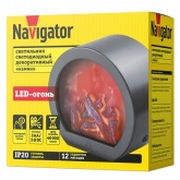 Светодиодный камин Navigator 93 215 NSL-08 с эффектом живого огня 20х10х19см, питание от батарейки