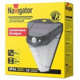 Светильник Navigator 93 227 NSL-20 на солнечной батарее, пластик, с датчиком движения