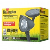 Светильник садовый Navigator 93 221 NSL-14 на солнечной батарее, пластик