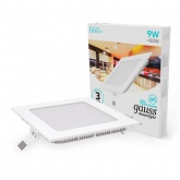Светильник встраиваемый Gauss ультратонкий квадратный IP20 9W 145х145х22mm (130х130mm) 4100K 660Lm