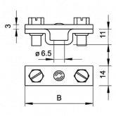 Держатель OBO Bettermann для плоских проводников до 40 мм, оцинкованный