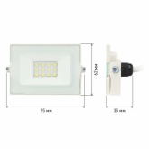 Прожектор светодиодный ЭРА LPR-031-0-65K-010 10W 6500K 800Lm IP65 белый