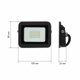 Прожектор светодиодный ЭРА LPR-061-0-65K-010 10W 6500K 950Lm IP65