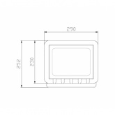Прожектор светодиодный ЭРА LPR-061-0-65K-100 100W 6500K 9500Lm IP65