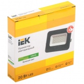 Прожектор светодиодный ИЭК LED СДО 07-20G 20W 220V зеленый IP65 серый корпус