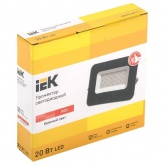 Прожектор светодиодный ИЭК LED СДО 07-20R 20W 220V красный IP65 серый корпус