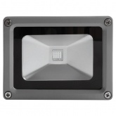 Прожектор светодиодный JazzWay PFL-10W 220V RGB-RC с пультом ДУ IP65 серый корпус