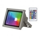 Прожектор светодиодный JazzWay PFL-20W 220V RGB-RC с пультом ДУ IP65 серый корпус