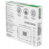 Прожектор светодиодный Gauss Elementary 50W 220V зеленый 3200lm IP65 черный корпус