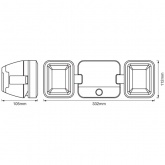 Прожектор светодиодный Ledvance Battery LED Spotlight Double BK 10W 4000K 480Lm сенсор