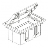 Люк Simon в фальшпол SF110-1 на 1 S-модуль (2 модуля 45х45мм) 170х115мм глубина 90-120мм серый