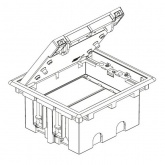 Люк Simon в фальшпол SF210-14 на 2 S-модуля (4 модуля 45х45мм) 170х155мм глубина 90-120мм графит