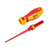 Набор диэлектрических отверток КВТ с ручкой-держателем и тестер напряжения НИО-4412 Профи, VDE 1000В