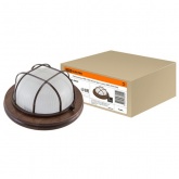 Светильник TDM НПБ1302 венге круг с реш. 60Вт IP54