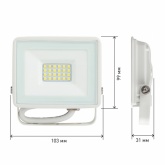 Прожектор светодиодный ЭРА LPR-023-W-65K-030 30W 6500K 2400Lm IP65 белый