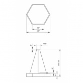 Светильник светодиодный Geometria ЭРА Hexagon SPO-121-W-40K-038 38W 4000K 4000Lm IP40 600x600x80