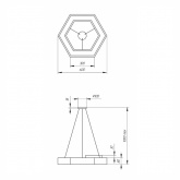 Светильник светодиодный Geometria ЭРА Hexagon SPO-123-W-40K-045 45W 4000K 2500Lm IP40 600x600x80