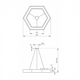 Светильник светодиодный Geometria ЭРА Hexagon SPO-124-B-40K-051 51W 4000K 3900Lm IP40 800x800x80