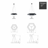 Светильник светодиодный Geometria ЭРА Hexagon SPO-124-B-40K-051 51W 4000K 3900Lm IP40 800x800x80