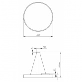 Светильник светодиодный Geometria ЭРА Ring SPO-132-W-40K-088 88W 4200K 6000Lm IP40 800x800x80 белый