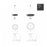 Светильник светодиодный Geometria ЭРА Ring SPO-133-W-40K-045 45W 4000K 3200Lm IP40 600x600x80 белый