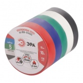Изолента ПВХ ЭРА 15мм х 10м (5 цветов в упаковке)