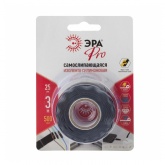 Изолента самослипающаяся ЭРА 25мм х 3м (от -50°С до +250°С) силиконовая PRO PROSS25 черная