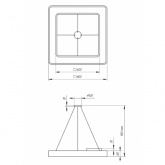 Светильник светодиодный Geometria ЭРА Quadro SPO-162-W-40K-070 70W 4000K 4200Lm IP40 800x800x80