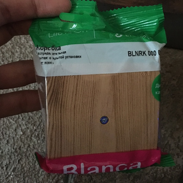 Коробка распределительная накладного монтажа (открытой установки), IP42, Систем Электрик Бланка, цвет ясень