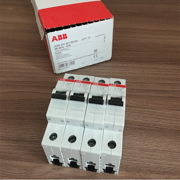 Модульный однополюсный электрический автомат АББ SH201L System pro M на 16 Ампер, с характеристикой C