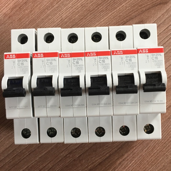 Модульный однополюсный электрический автомат АББ SH201L System pro M на 16 Ампер, с характеристикой C