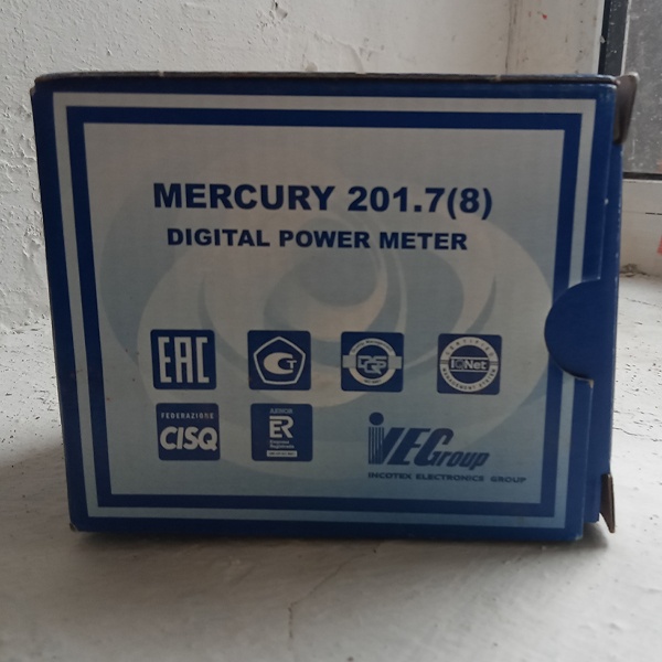 Однотарифный однофазный счетчик электрической энергии Меркурий 201.7