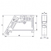 Ограничитель ИЭК на DIN-рейку (пластик)