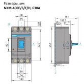 Автоматический выключатель Chint NXM-630S/3Р 630A 50кА (автомат электрический)