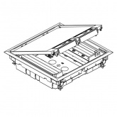 Лючок OBO Bettermann GES9 55U универсальный 8xModul45 вертикально 2xMT45V4 полиамидсерый