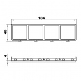 Монтажная рамка OBO Bettermann 4хModul45 для системы 55 MT45V 4 полиамид черный