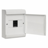 Щит распределительный накладной EKF PROxima ЩРН-П-6 SlimBox 6м пластик белая дверца IP41