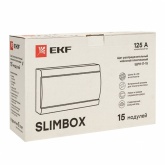 Щит распределительный накладной EKF PROxima ЩРН-П-15 SlimBox 15м пластик белая дверца IP41