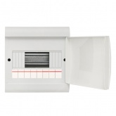 Щит распределительный накладной EKF PROxima ЩРН-П-8 SlimBox 8м пластик белая дверца IP41