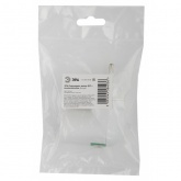 Патрон-переходник ЭРА с вилки на Е27 с выключателем белый