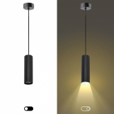 Подвесной светильник ЭРА PL1 COB-10 BK 300 COB 10W D80x300mm черный 5056306016646