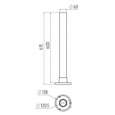 Опора пластиковая ЭРА для светильников НТУ 01, НТУ 02, Н600mm