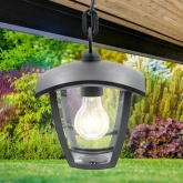 Светильник ЭРА садово-парковый 4 грани серый подвесной E27 IP44(У1) НСУ 07-40-001 «Марсель»