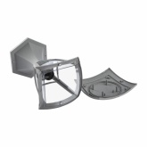 Светильник ЭРА садово-парковый 4 грани серый напольный 29см E27 IP44(У1) НТУ 07-40-001 «Валенсия»