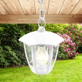 Светильник садово-парковый ЭРА НСУ 07-40-002 Марсель1 белый подвесной E27 IP44(У1) 6 граней
