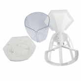 Светильник садово-парковый ЭРА НТУ 07-40-003 Валенсия1 белый напольный 29см E27 IP44(У1) 6 граней