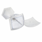 Светильник садово-парковый ЭРА НТУ 07-40-001 Валенсия белый напольный 29см E27 IP44(У1) 4 грани