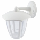 Светильник садово-парковый ЭРА НБУ 07-40-004 Дели3 белый настенный вниз E27 IP44(У1) 6 граней